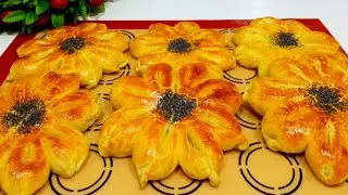 БУЛОЧКИ ЦВЕТОЧКИ / ПЫШНЫЕ БУЛОЧКИ К ЧАЮ/ ВОЗДУШНОЕ ТЕСТО КАК ПУХ/ ГОТОВИМ С УЗБЕЧКОЙ.