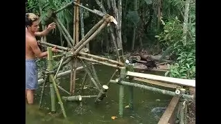 Build Bamboo Waterwheel