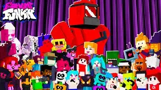🎤 TODOS os PERSONAGENS do FRIDAY NIGHT FUNKIN no MINECRAFT!
