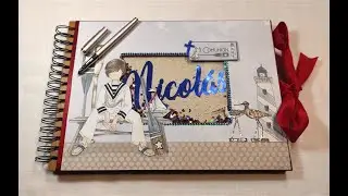 Libro de firmas de comunión personalizado Niño. Álbum comunión scrapbook. Regalo comunión