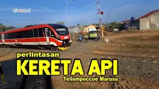 Pintu Kereta Api Ongkoe | Rel kereta Sulawesi | pov @dronxi