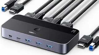 UGREEN USB 3.0 KVM Switch HDMI 4k 60hz 2k 120hz 1080P 240hz переключатель для 2 компьютеров
