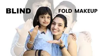 Blind Fold makeup | Makeup challenge 💪| With Sihi 💖| Challenge video 💪 ​⁠@VaisshnaviStudios