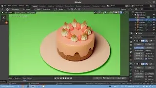 Blender Beginner Tutorial/ 3D model of a cake
