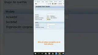 Crear Proveedor en #sap @multiversoTI