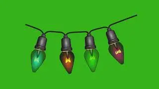 Christmas lights Green Screen And Black Screen | Fairy lights Green Screen And Black Screen