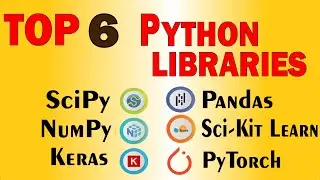 Top 6 PYTHON LIBRARIES. python libraries in data science. Python libraries in Machine Learning