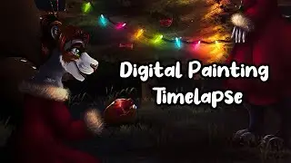Christmas Scene Commission - PROCESS + TIMELAPSE