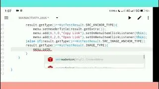 How to set ContextMenu in WebView 