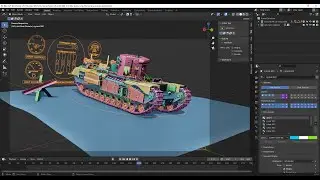 Blender Rigging ~ Churchill Tank (Canal Defense Light)