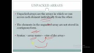 MEMORIES IN SV(PACKED AND UNPACKED ARRAYS)