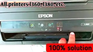 Epson L380 L360 L210 L220 L800 Red light blinking all printer problem solution 100% || Hindi || 2022