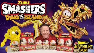 Zuru Smashers Dino Island Nano Egg Including Ultra Rare Golden T-Rex AdventureFun Toy review!
