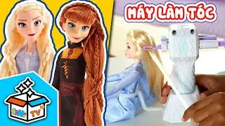 Cách làm tóc cho búp bê Elsa và Anna bằng 'MÁY LÀM TÓC' cực xịn | tiNiTV