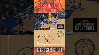 Baseline out of bounds | Stagger Split #Blob #basketball #basketballplays #ncaamb #fiba #bball
