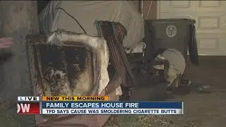 E. Tulsa family escapes house fire
