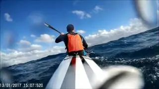 13.1.17 Surfski Israel downwind