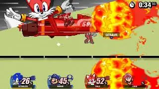SSF2 sonic y mario vs tails y luigi