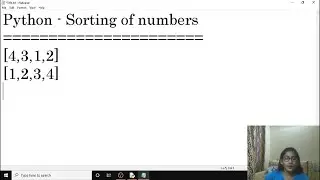 Python - Sorting of Numbers in List