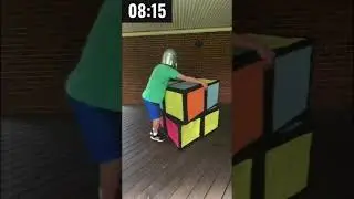 Solving the WORLD’S LARGEST 2x2 Rubik’s cube!??!? #shorts #rubikcube #diycrafts