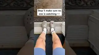 Millennial man wears Crocs outside of his house 😮 #millennials #crocs