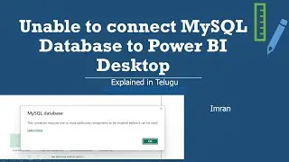 Getting Error when connecting MySQL with Power BI Desktop | Power BI Telugu Tutorials
