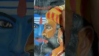 Mahadev And Shivaji drawing #shorts #viral #art