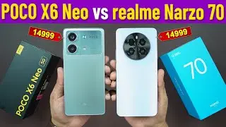 realme Narzo 70 vs POCO X6 Neo Gaming, Camera, BGMI | Best Smartphone under 15000 | realme Narzo 70