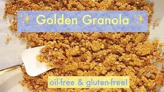 Coconut Butter Golden Granola (vegan, oil-free & gluten-free)