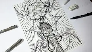"FLOWER" Zentangle/Doodle Art