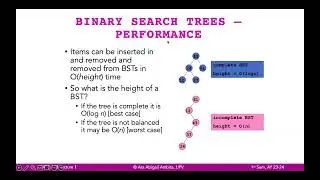 3 - Binary Search Trees (BST) Complexities