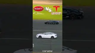 Bugatti chiron VS Tesla Model S plaid, Bugatti VS Tesla 