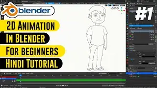 (Hindi) Blender 2d animation tutorial for beginners | blender 2d animation 1st tutorial | Animatechz