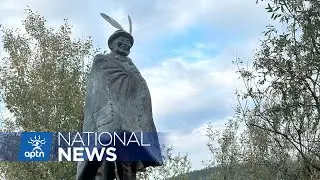 Statue honouring well-respected chief unveiled in Dawson City, Yukon | APTN  News