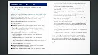 Treasury Department Announces 2023 De-Risking Strategy