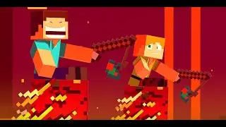 ГОНКИ ПО ЛАВЕ - Жизнь Стива и Алекс | Анимация на русском