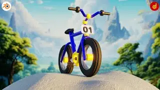 Cartoon Bicycle Blender | Cartoon Bicycle Blender 3D Modeling | Part 01