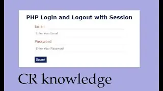 Login and LogOut with Session - PHP