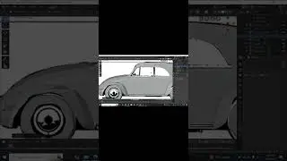 VW Beetle Cabrio 1500 modelling in blender 2.80.