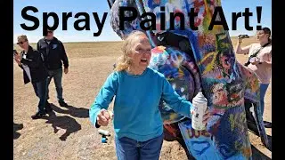 Cadillac Ranch. Kathy loved spray painting the cars! #route66