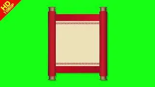 Ancient scroll chinese Green Screen Video ZzLAB