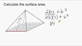 Square Pyramids - How The Find The Surface Area