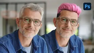 Change Hair Color & Style using Generative Fill