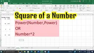 Calculate Square of a Number - Calculate Power of any Number in Excel