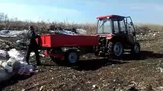 Приехали на мусорку на тракторе FOTON FT 454