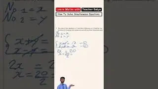 How To Solve Simultaneous Equations 