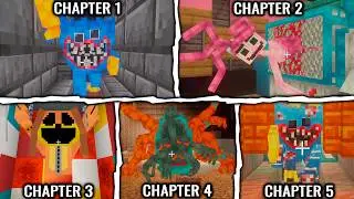 Poppy Playtime: Chapters 1 to 5 - All Final Chases | Minecraft