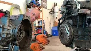 Let’s Fix The Volkswagen Part 2:  Engage Transmission Jack and Engine Stand