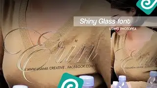 Trendy Shiny Glass font | Text Affect In Photopea