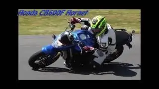 Honda Hornet 600 racing, knee down, leo vince (sjcam SJ5000x elite)
